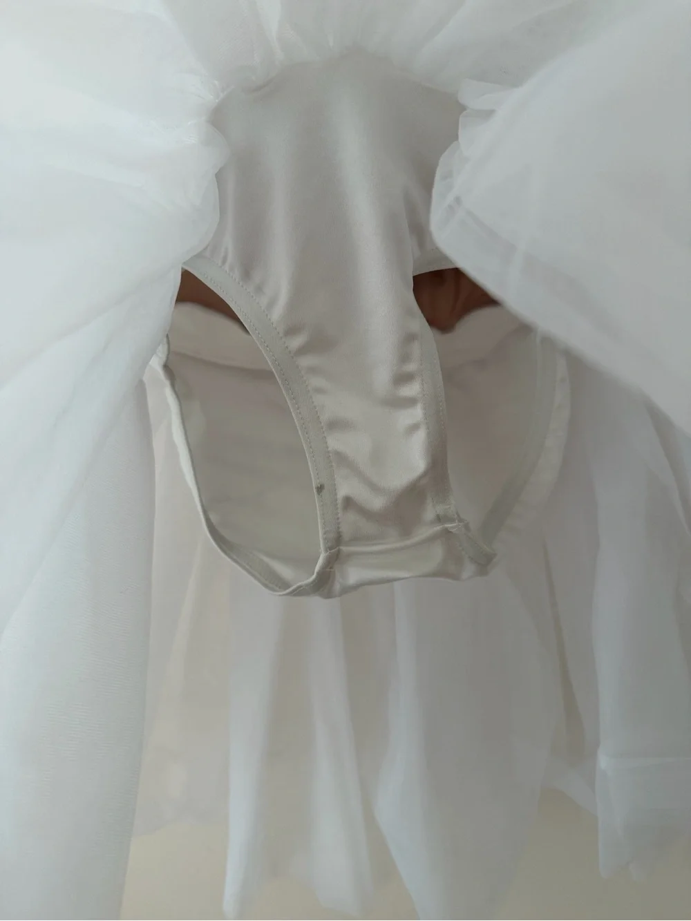 WEISSMAN EUC White Silver Sequin Lace Angel Tutu Ballet Dance Recital Costume